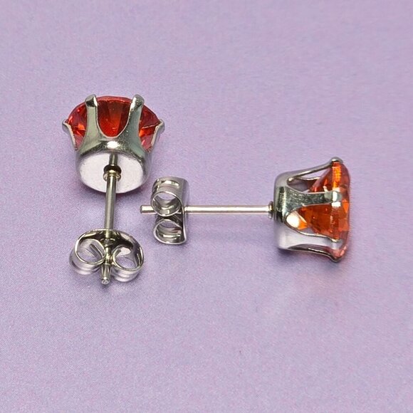 2/$15 January Simulated Garnet Earrings (NWOT) - Picture 2 of 3